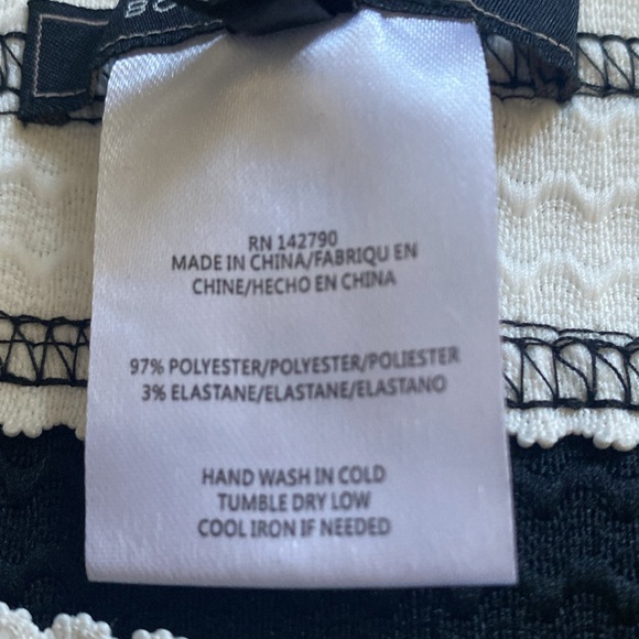 BCBG Maxazria black white striped S evening dress - Picture 6 of 12